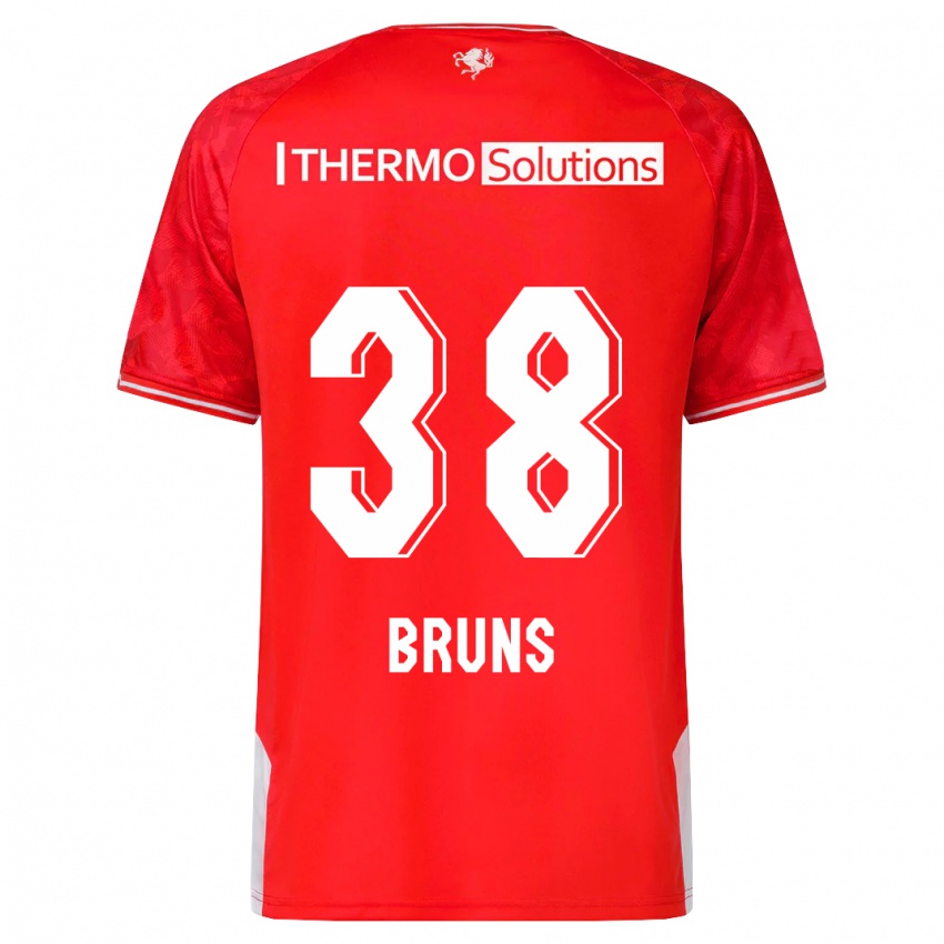 Niño Camiseta Max Bruns #38 Rojo 1ª Equipación 2023/24 La Camisa