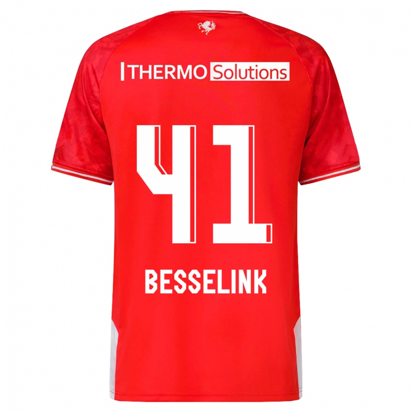 Niño Camiseta Gijs Besselink #41 Rojo 1ª Equipación 2023/24 La Camisa