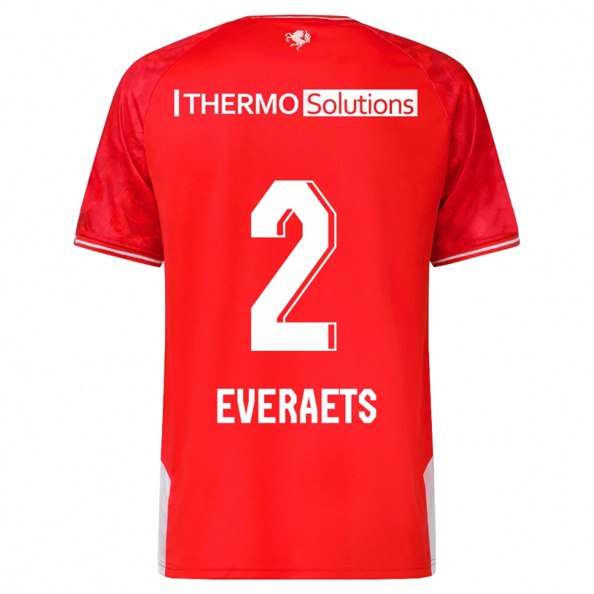 Niño Camiseta Kim Everaets #2 Rojo 1ª Equipación 2023/24 La Camisa