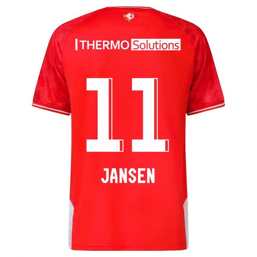 Niño Camiseta Renate Jansen #11 Rojo 1ª Equipación 2023/24 La Camisa