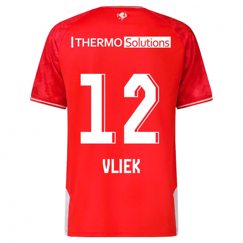 Niño Camiseta Leonie Vliek #12 Rojo 1ª Equipación 2023/24 La Camisa