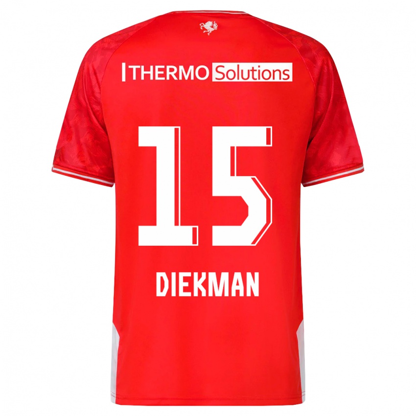 Niño Camiseta Jill Diekman #15 Rojo 1ª Equipación 2023/24 La Camisa