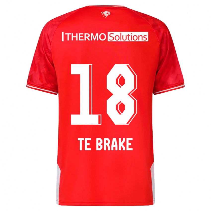Niño Camiseta Sophie Te Brake #18 Rojo 1ª Equipación 2023/24 La Camisa