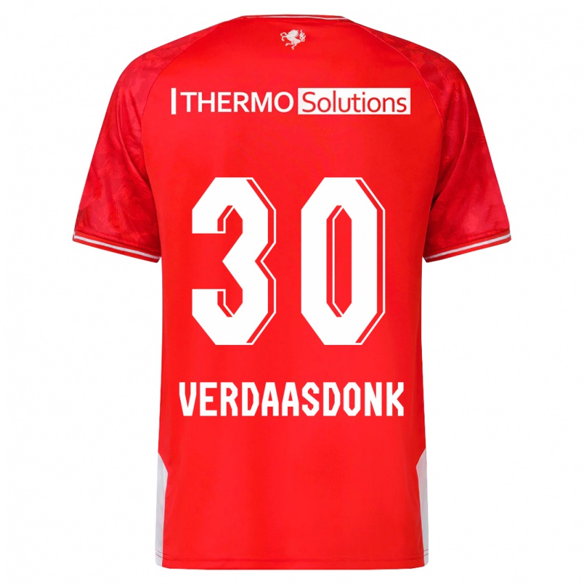 Niño Camiseta Suus Verdaasdonk #30 Rojo 1ª Equipación 2023/24 La Camisa