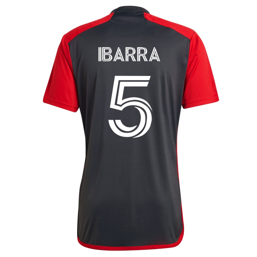 Niño Camiseta Franco Ibarra #5 Gris 1ª Equipación 2023/24 La Camisa