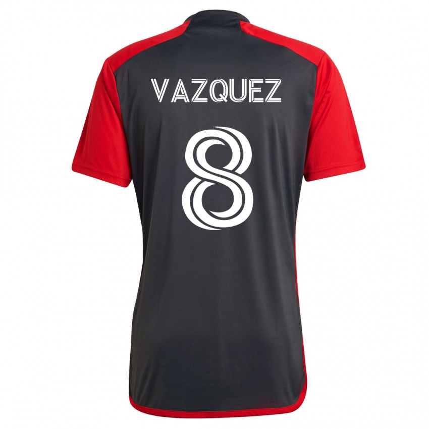 Niño Camiseta Víctor Vázquez #8 Gris 1ª Equipación 2023/24 La Camisa