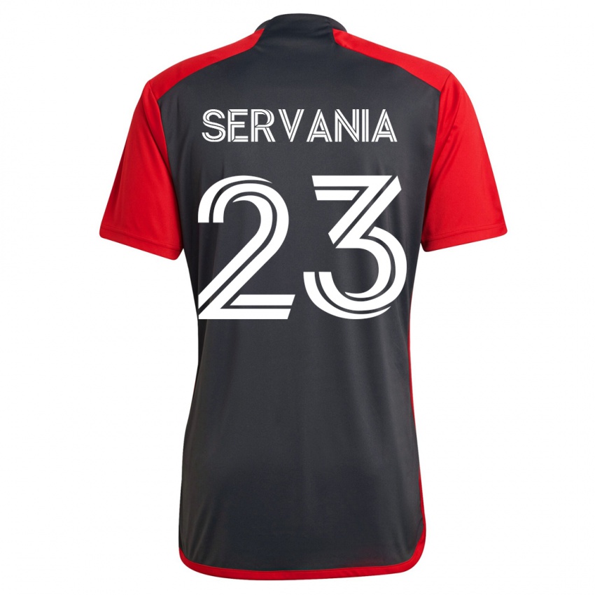 Niño Camiseta Brandon Servania #23 Gris 1ª Equipación 2023/24 La Camisa