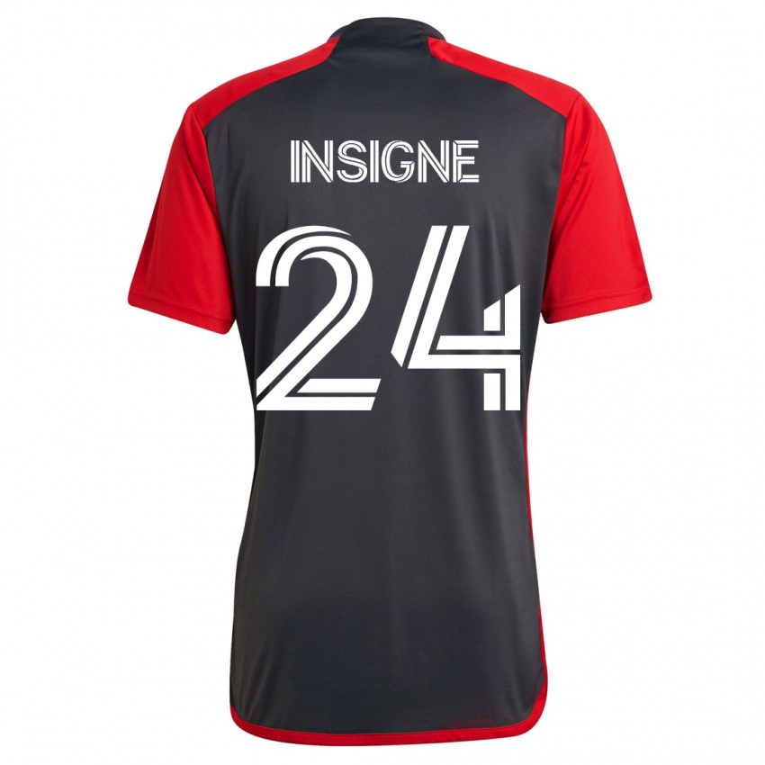Niño Camiseta Lorenzo Insigne #24 Gris 1ª Equipación 2023/24 La Camisa