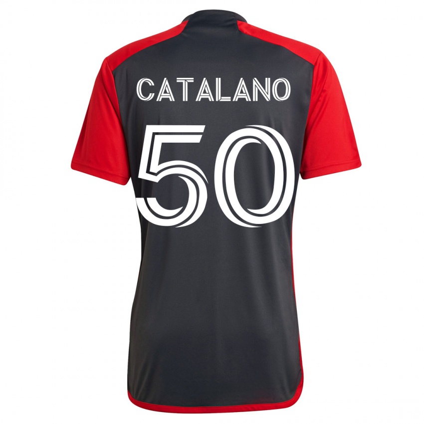 Niño Camiseta Gianluca Catalano #50 Gris 1ª Equipación 2023/24 La Camisa