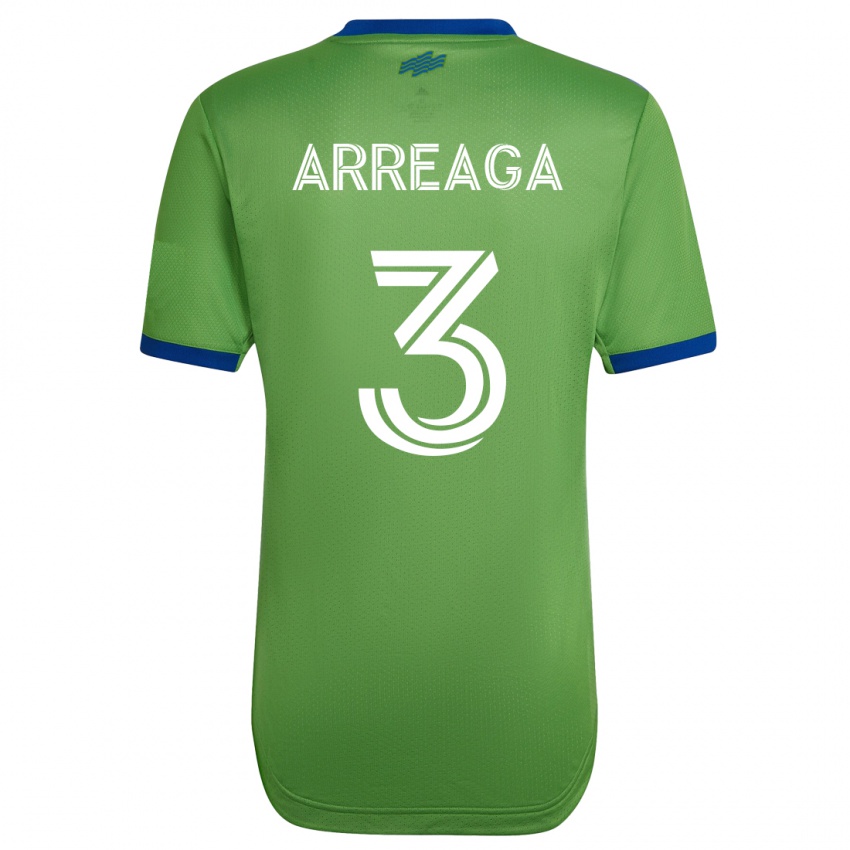 Niño Camiseta Xavier Arreaga #3 Verde 1ª Equipación 2023/24 La Camisa