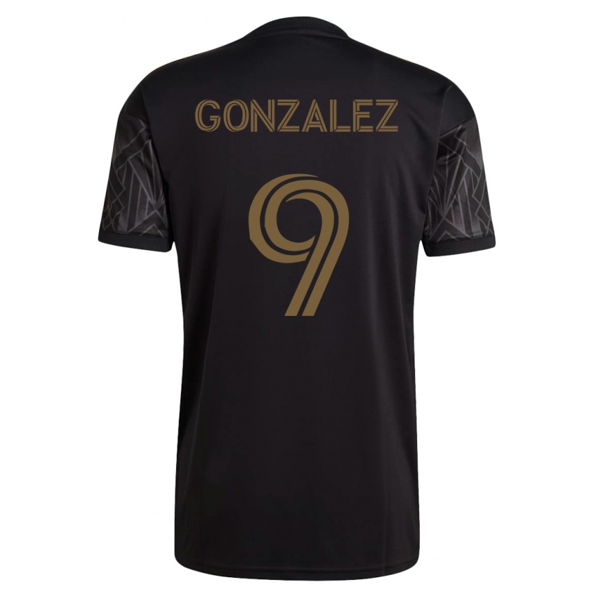 Niño Camiseta Mario González #9 Negro 1ª Equipación 2023/24 La Camisa