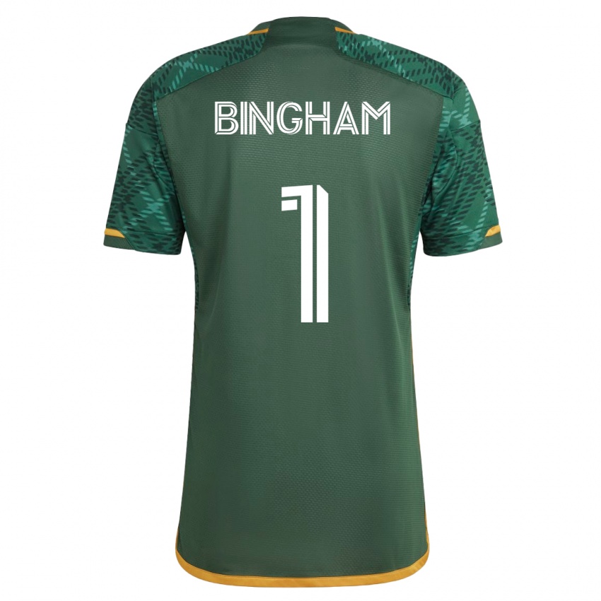 Niño Camiseta David Bingham #1 Verde 1ª Equipación 2023/24 La Camisa