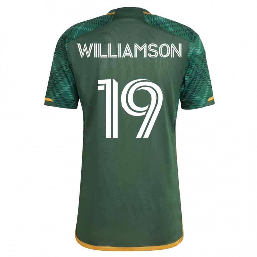 Niño Camiseta Eryk Williamson #19 Verde 1ª Equipación 2023/24 La Camisa