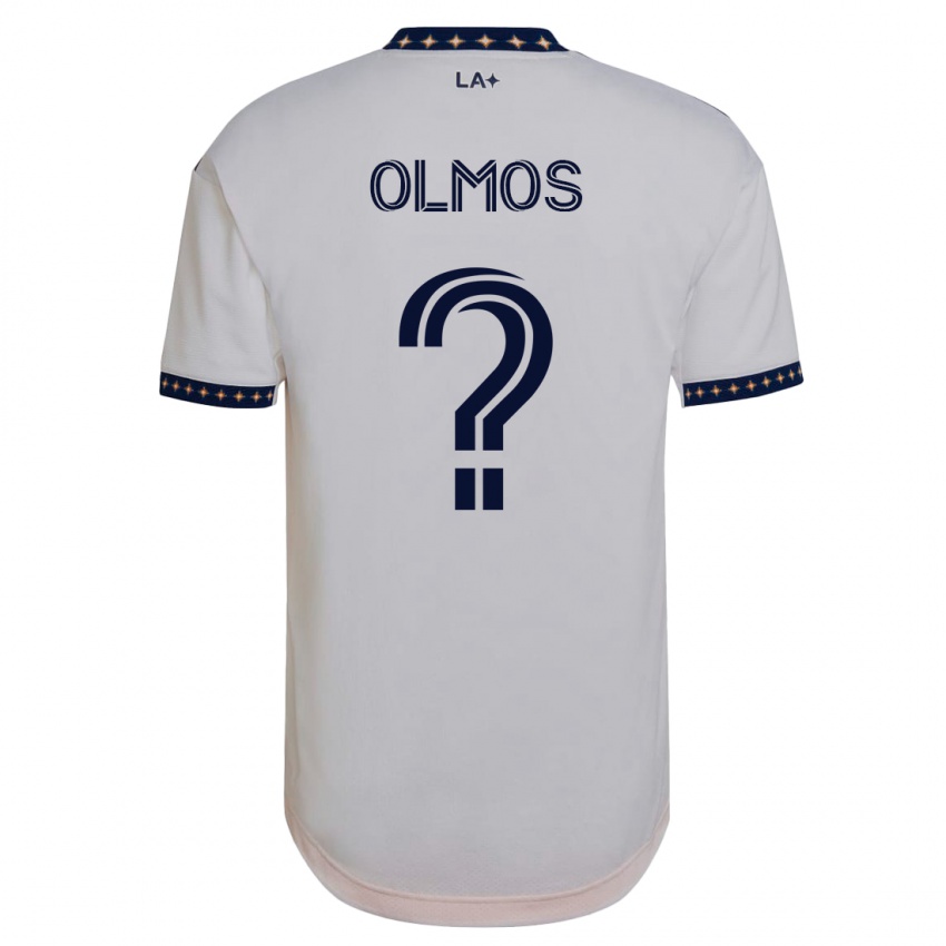 Niño Camiseta Justin Olmos #0 Blanco 1ª Equipación 2023/24 La Camisa
