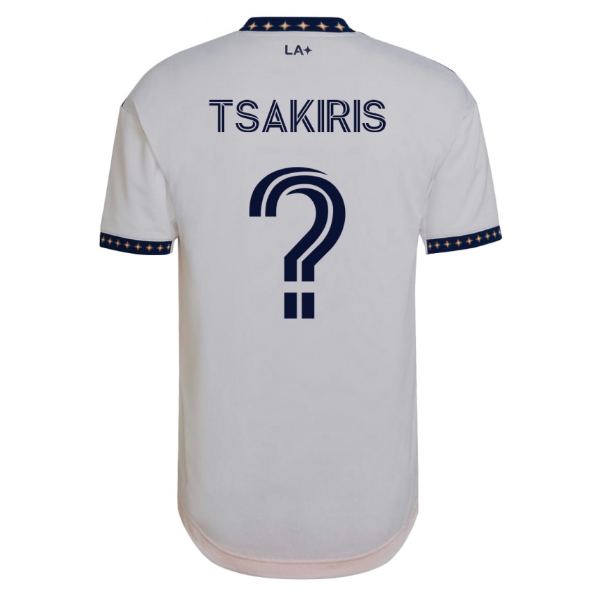 Niño Camiseta Mateo Tsakiris #0 Blanco 1ª Equipación 2023/24 La Camisa