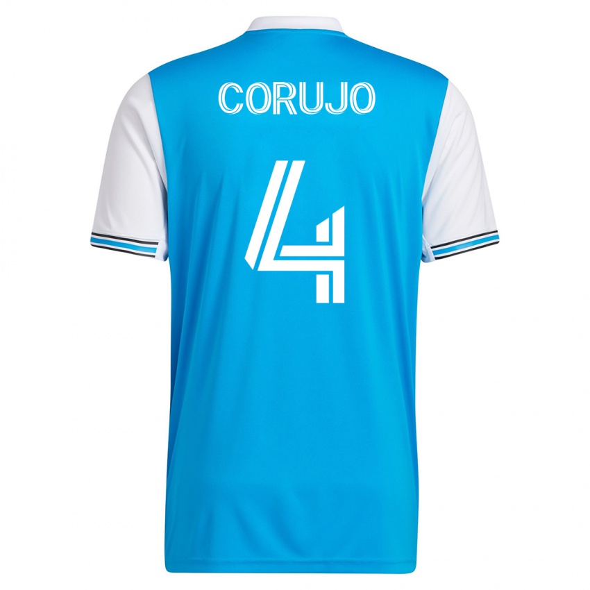 Niño Camiseta Guzmán Corujo #4 Azul 1ª Equipación 2023/24 La Camisa