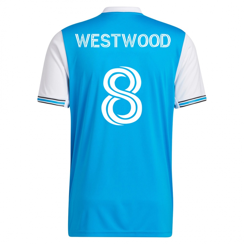 Niño Camiseta Ashley Westwood #8 Azul 1ª Equipación 2023/24 La Camisa