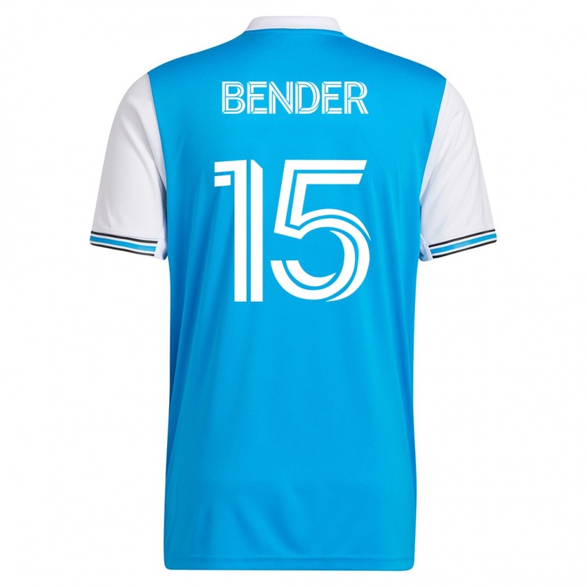 Niño Camiseta Ben Bender #15 Azul 1ª Equipación 2023/24 La Camisa