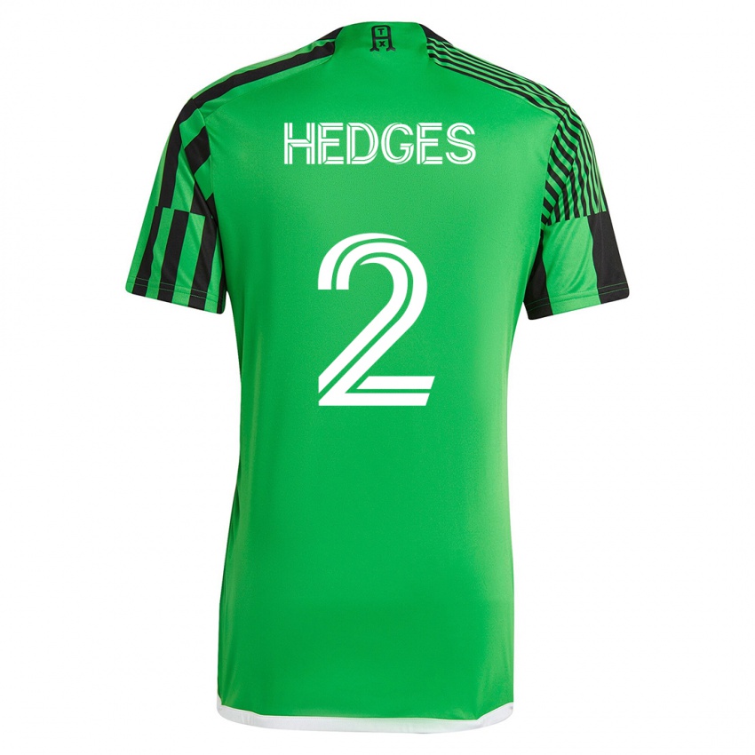 Niño Camiseta Matt Hedges #2 Verde Negro 1ª Equipación 2023/24 La Camisa