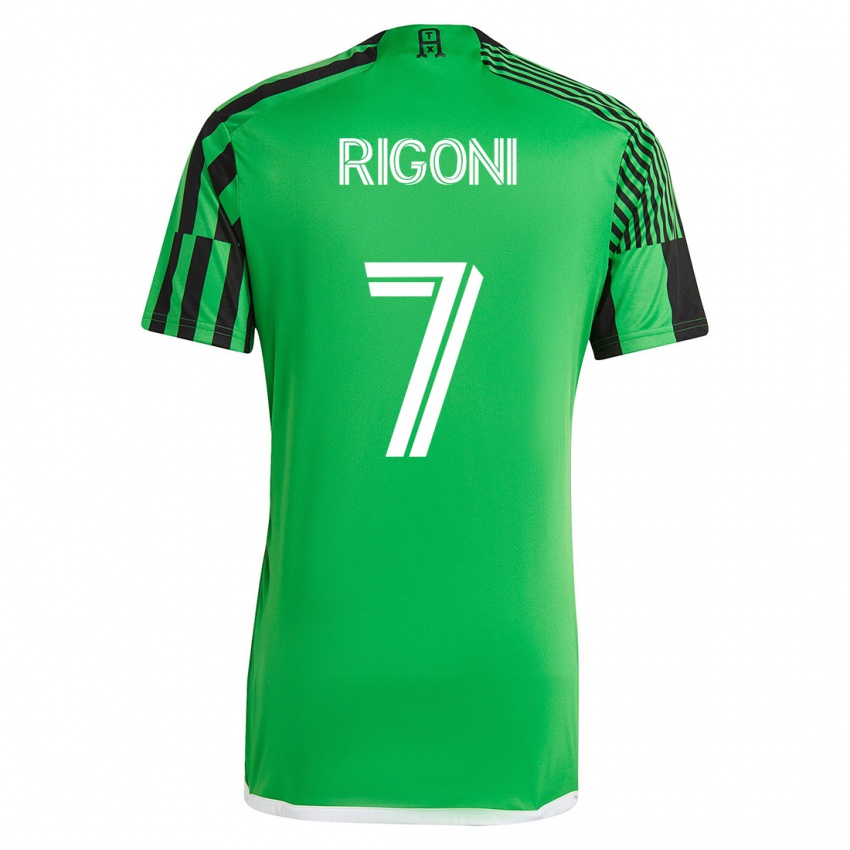 Niño Camiseta Emiliano Rigoni #7 Verde Negro 1ª Equipación 2023/24 La Camisa