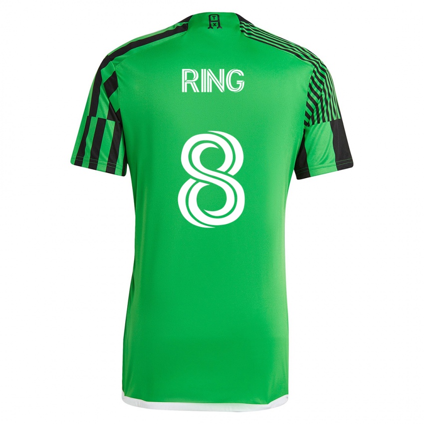 Niño Camiseta Alexander Ring #8 Verde Negro 1ª Equipación 2023/24 La Camisa