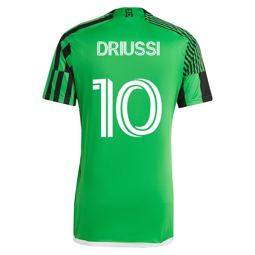 Niño Camiseta Sebastián Driussi #10 Verde Negro 1ª Equipación 2023/24 La Camisa
