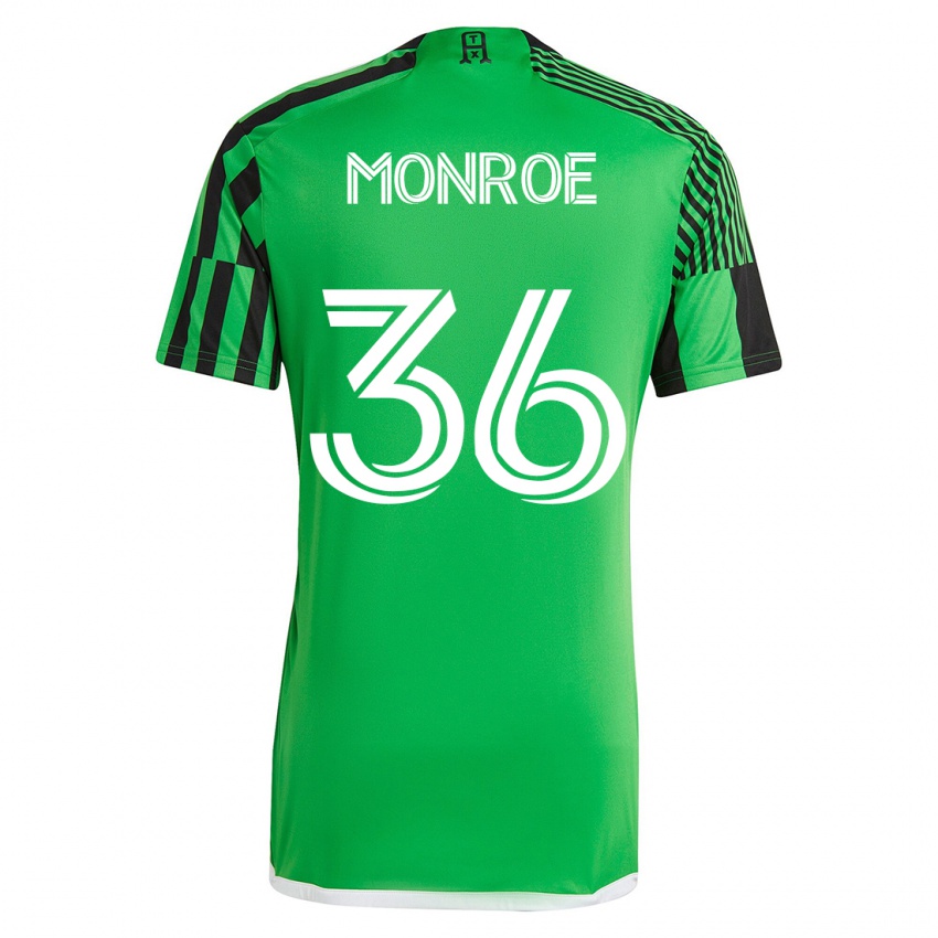 Niño Camiseta Greg Monroe #36 Verde Negro 1ª Equipación 2023/24 La Camisa