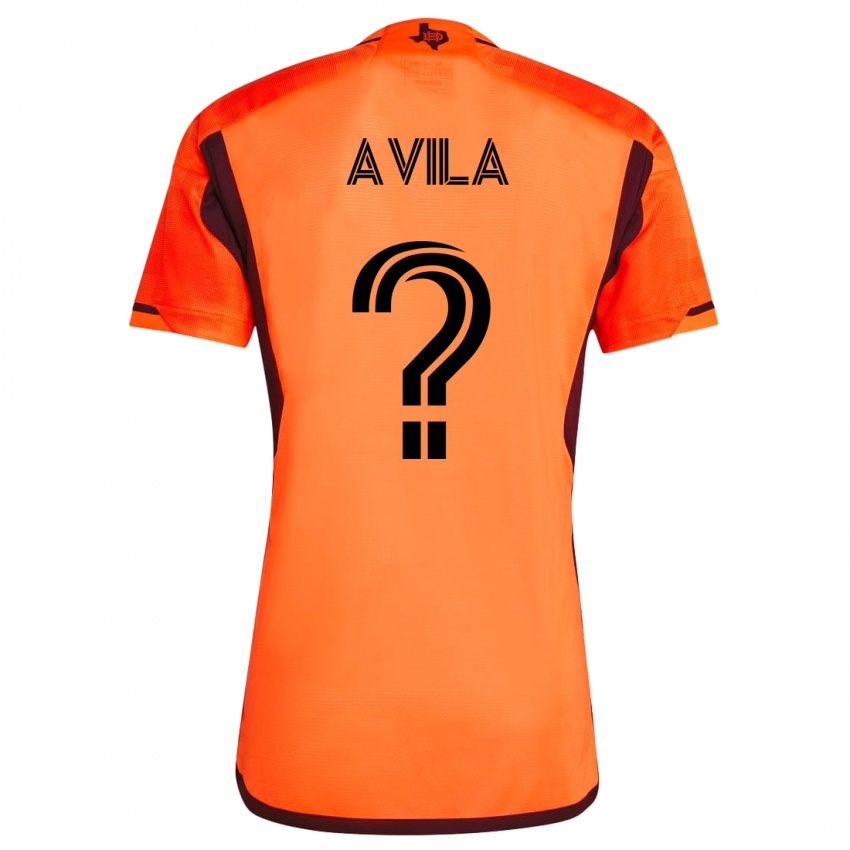 Niño Camiseta Beto Avila #0 Naranja 1ª Equipación 2023/24 La Camisa