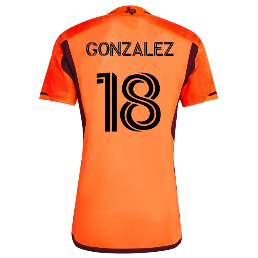 Niño Camiseta Diego Gonzalez #18 Naranja 1ª Equipación 2023/24 La Camisa