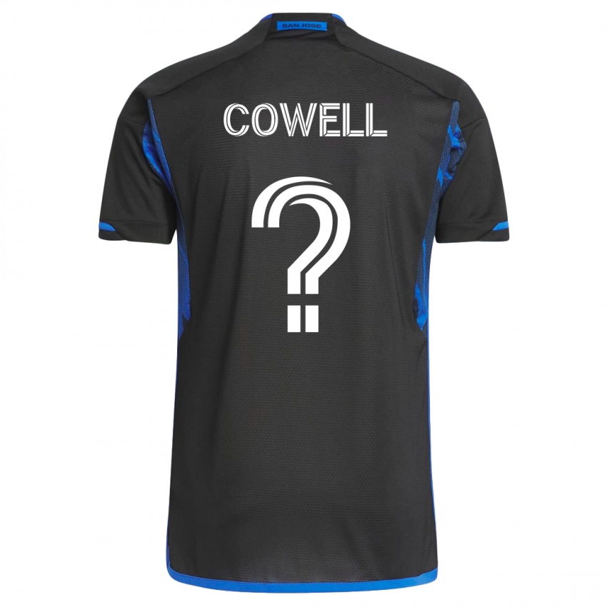 Niño Camiseta Chance Cowell #0 Azul Negro 1ª Equipación 2023/24 La Camisa