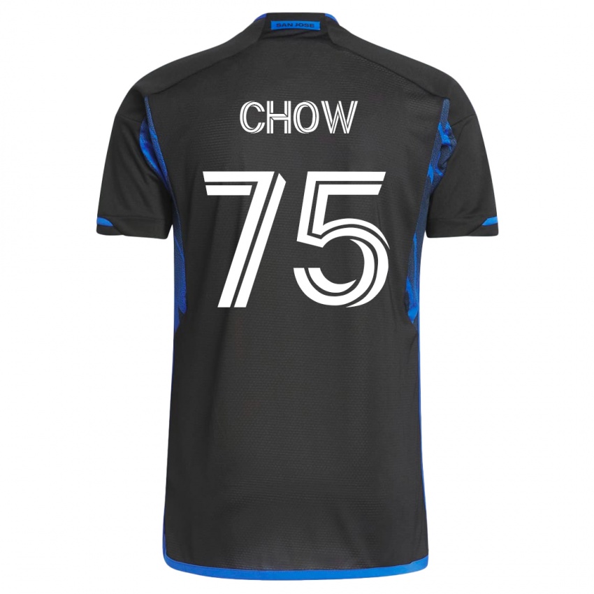 Niño Camiseta Alex Chow #75 Azul Negro 1ª Equipación 2023/24 La Camisa