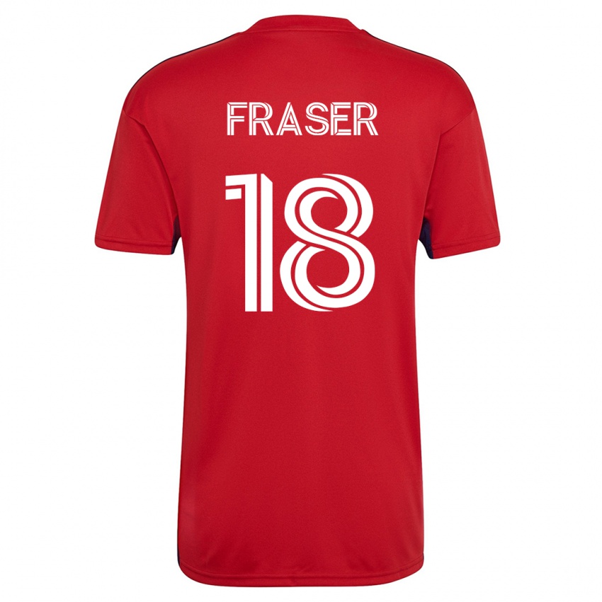 Niño Camiseta Liam Fraser #18 Rojo 1ª Equipación 2023/24 La Camisa