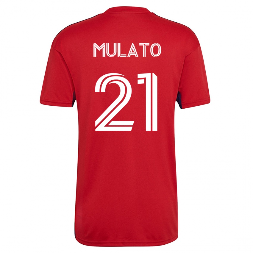 Niño Camiseta José Mulato #21 Rojo 1ª Equipación 2023/24 La Camisa