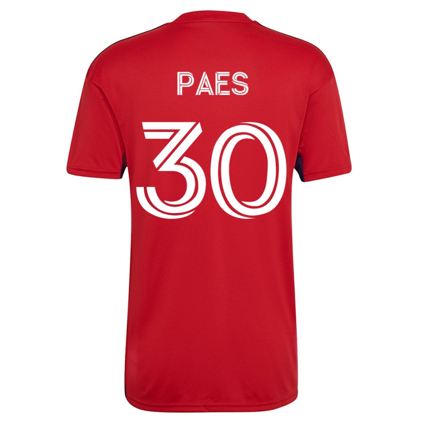 Niño Camiseta Maarten Paes #30 Rojo 1ª Equipación 2023/24 La Camisa