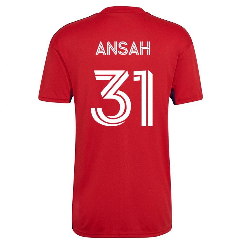 Niño Camiseta Eugene Ansah #31 Rojo 1ª Equipación 2023/24 La Camisa