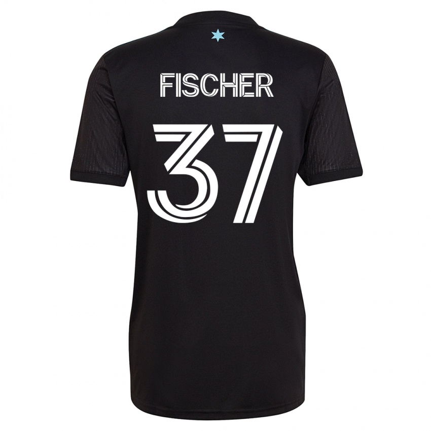 Niño Camiseta Britton Fischer #37 Negro 1ª Equipación 2023/24 La Camisa