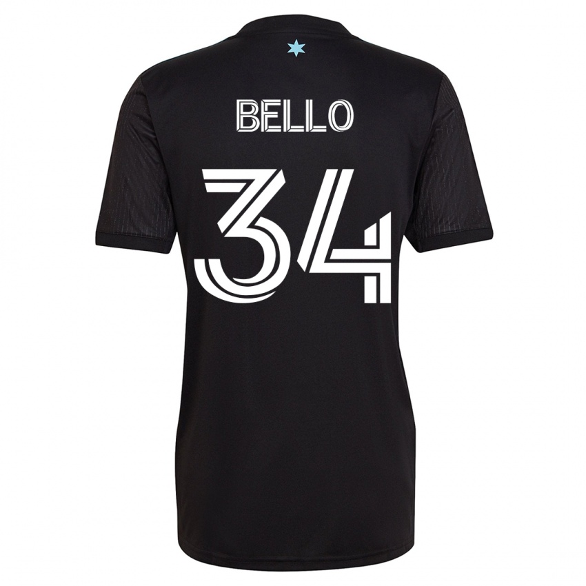 Niño Camiseta Zaydan Bello #34 Negro 1ª Equipación 2023/24 La Camisa