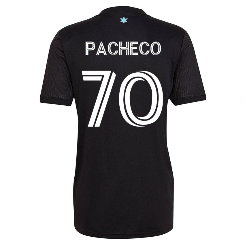Niño Camiseta Diogo Pacheco #70 Negro 1ª Equipación 2023/24 La Camisa