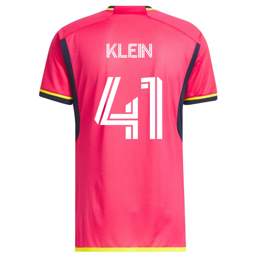 Niño Camiseta Johnny Klein #41 Rosa 1ª Equipación 2023/24 La Camisa
