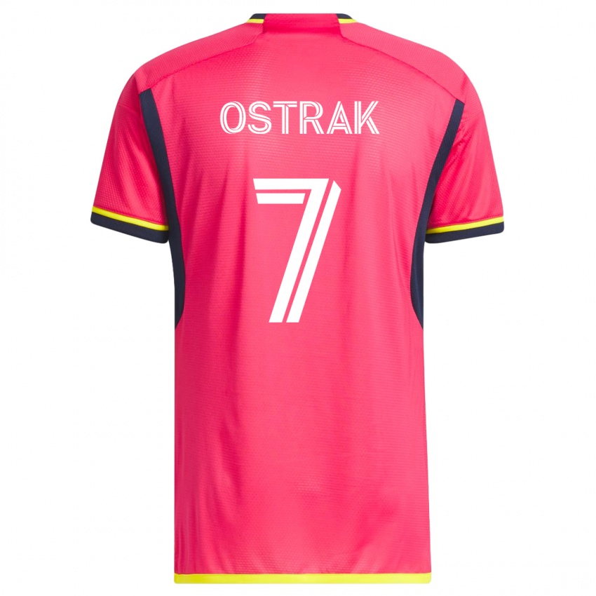 Niño Camiseta Tomás Ostrák #7 Rosa 1ª Equipación 2023/24 La Camisa