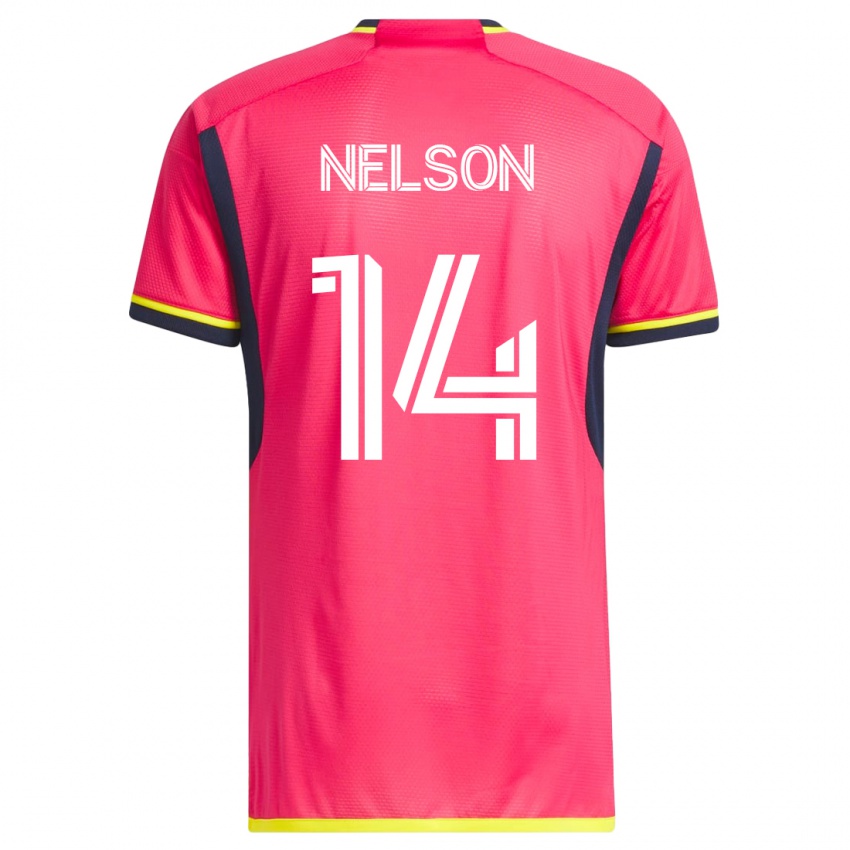Niño Camiseta John Nelson #14 Rosa 1ª Equipación 2023/24 La Camisa