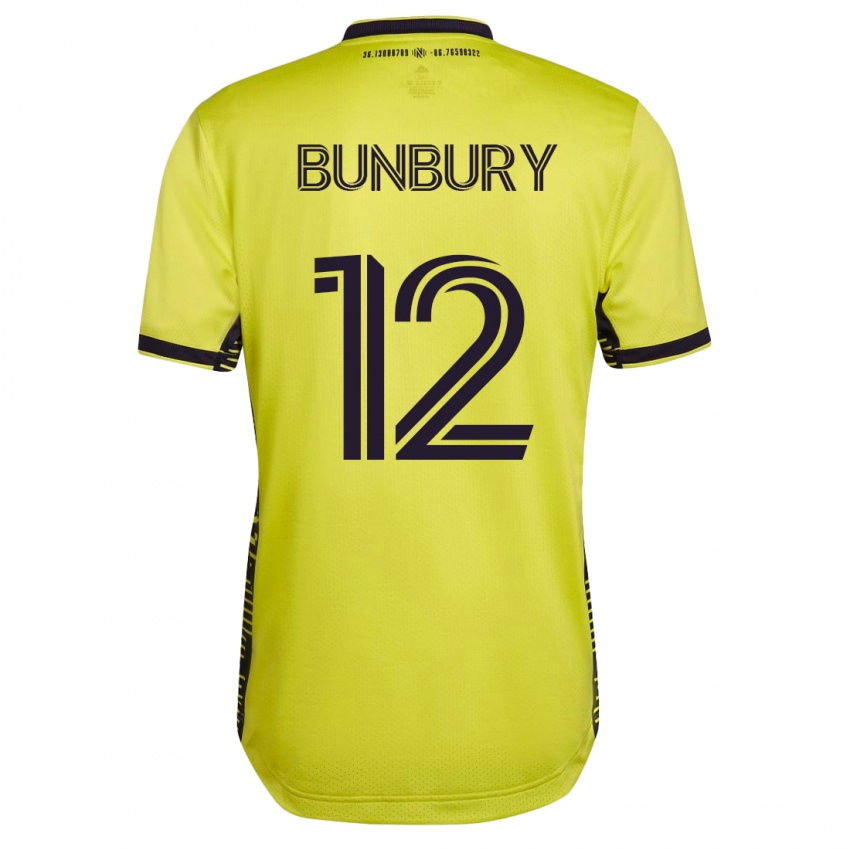 Niño Camiseta Teal Bunbury #12 Amarillo 1ª Equipación 2023/24 La Camisa