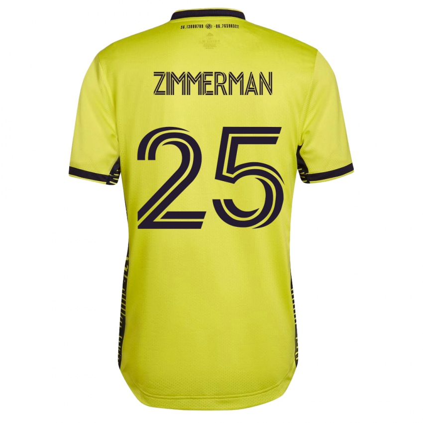 Niño Camiseta Walker Zimmerman #25 Amarillo 1ª Equipación 2023/24 La Camisa