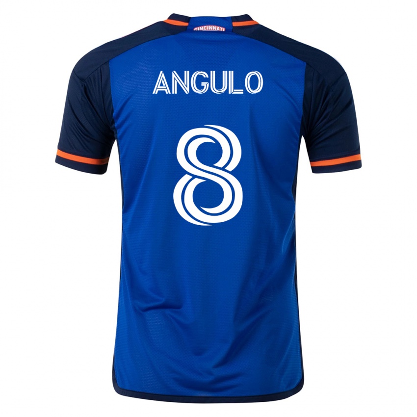 Niño Camiseta Marco Angulo #8 Azul 1ª Equipación 2023/24 La Camisa