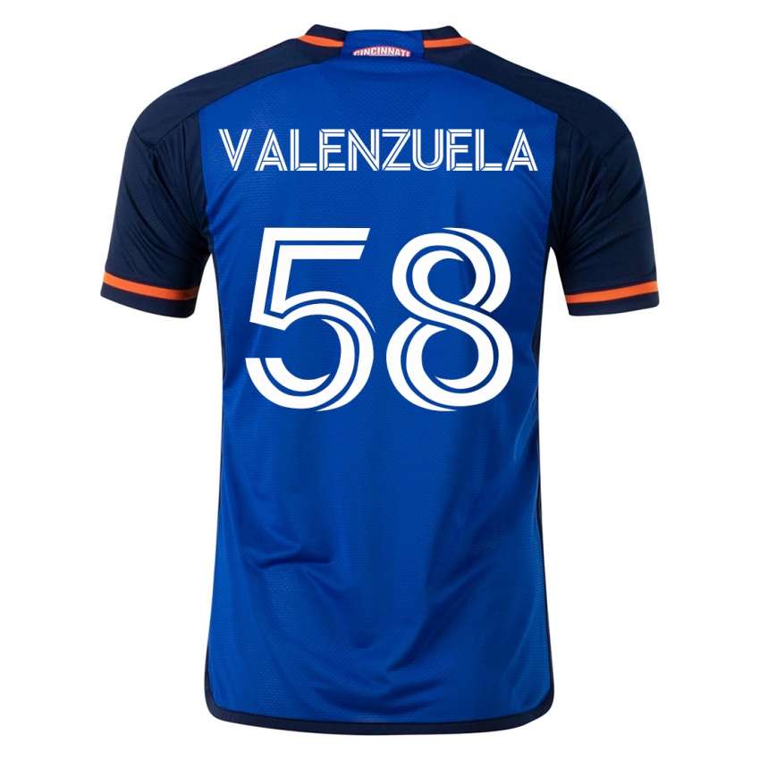 Niño Camiseta Gerardo Valenzuela #58 Azul 1ª Equipación 2023/24 La Camisa