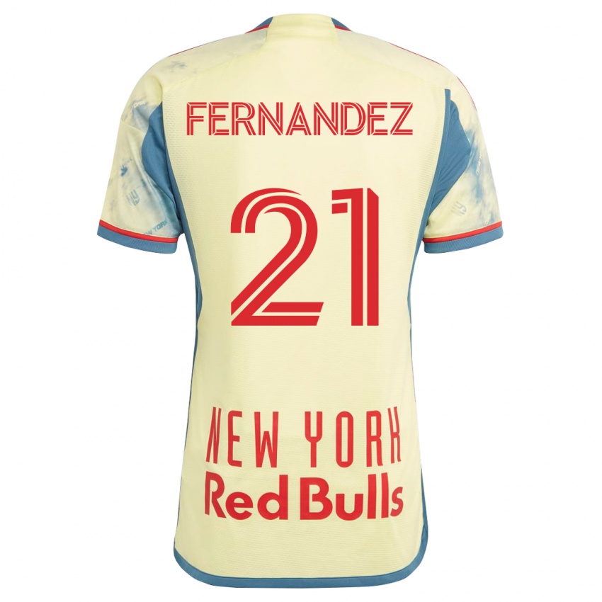 Niño Camiseta Omir Fernandez #21 Amarillo 1ª Equipación 2023/24 La Camisa