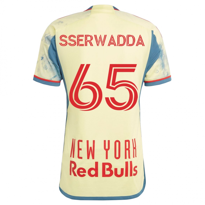 Niño Camiseta Steven Sserwadda #65 Amarillo 1ª Equipación 2023/24 La Camisa