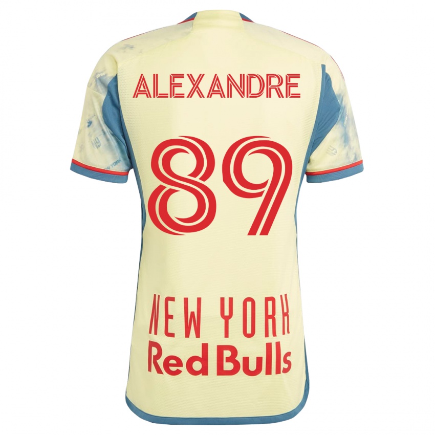 Niño Camiseta Davi Alexandre #89 Amarillo 1ª Equipación 2023/24 La Camisa