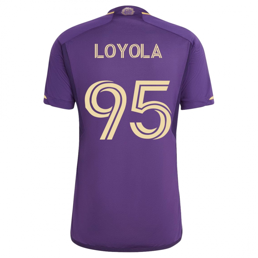 Niño Camiseta Favian Loyola #95 Violeta 1ª Equipación 2023/24 La Camisa