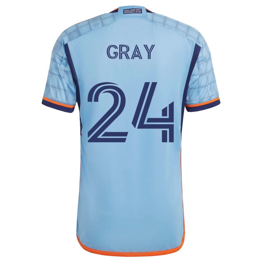 Niño Camiseta Tayvon Gray #24 Azul 1ª Equipación 2023/24 La Camisa